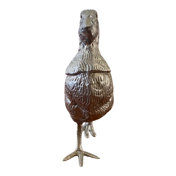 Vintage Silver Plated Pheasant Bird Figurine Menu Holder Italy - Picture 4 of 13